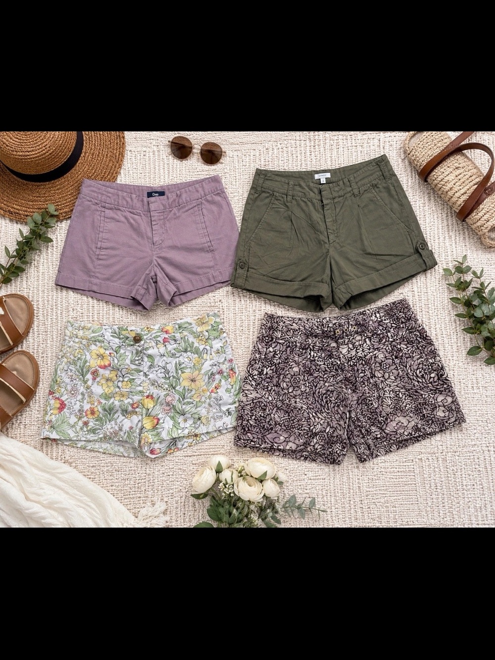 Women's Shorts Lot Vince Gap Floral Casual Capsule Summer Mixed Brands Size 0-2‎